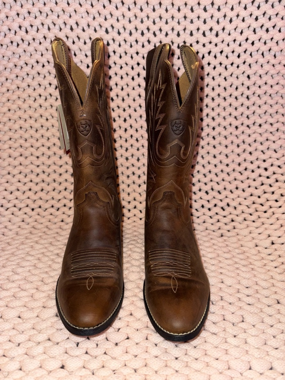 Ariat Brown Leather Western Heeled Boots